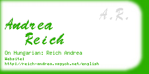 andrea reich business card